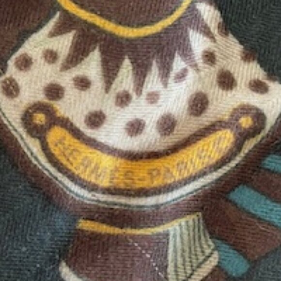 HERMES Flag Print Square Green Blue Gold Red Large Vintage Scarf - Picture 6 of 17